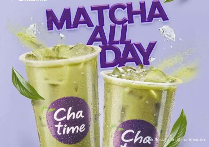 Terbatas! Promo Chatime Matcha All Day 17-20 Juli, 2 Varian Spesial Cuma Rp 20.000