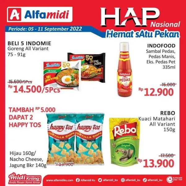 Promo Alfamidi Hemat Satu Pekan Periode 5-11September 2022