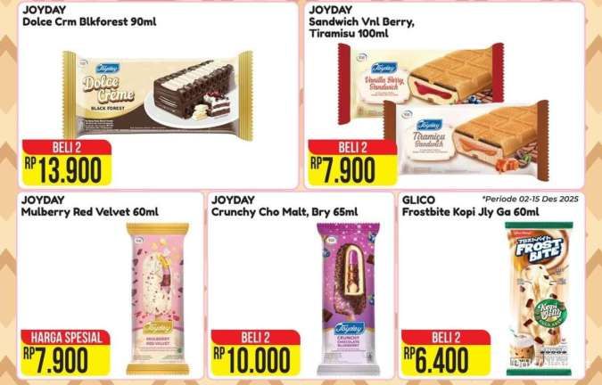 Promo Es Krim Alfamart 1-15 Desember 2025, Joyday Blackforest Beli 2 Lebih Murah