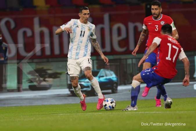 Hasil Argentina vs Chile di kualifikasi Piala Dunia 2022