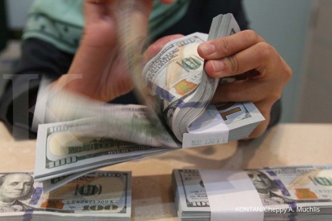 Harga dollar AS di bank sudah turun sore ini