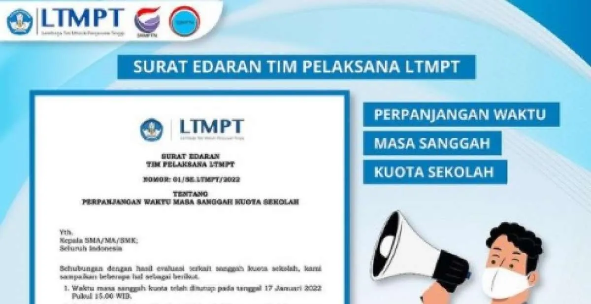 Masa Sanggah Kuota Sekolah SNMPTN 2022 Diperpanjang, Simak Jadwal Terbarunya