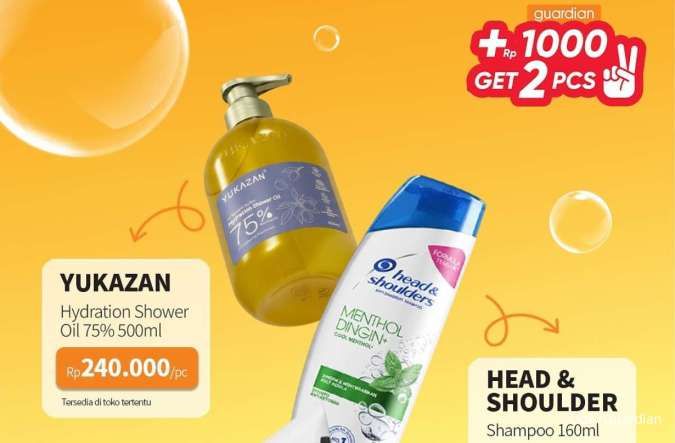 Promo Guardian 22 Januari-4 Februari 2026, Tambah Rp 1.000 Dapat 2 Shower Oil