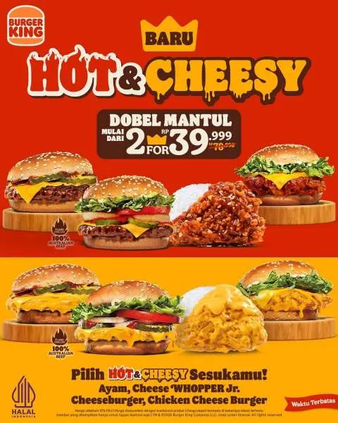 Promo Burger King Menu Baru Hot & Cheesy Terbatas