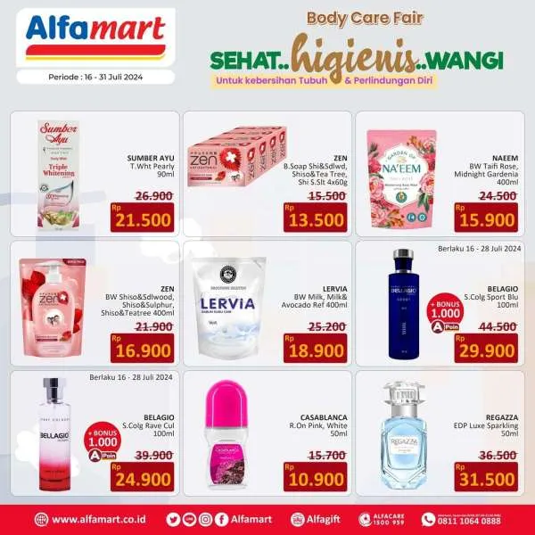 Promo Alfamart Body Care Fair Periode 16-31 Juli 2024