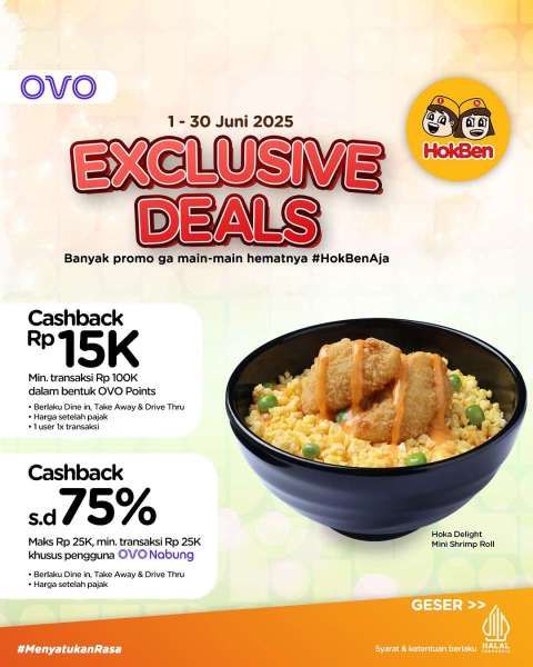 Promo HokBen dan OVO 1-30 Juni 2025