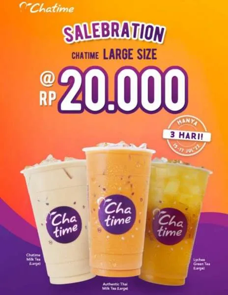 Promo Chatime Salebration 15-17 Juli 2022