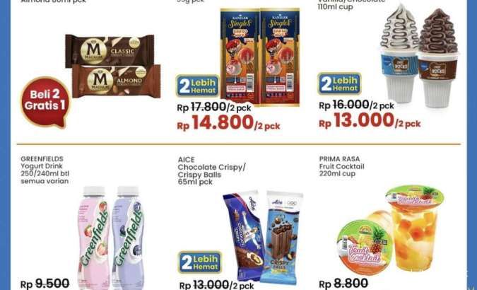 Promo Indomaret Super Hemat 22 Januari 2025, Aneka Es Krim Beli 2 Lebih Hemat