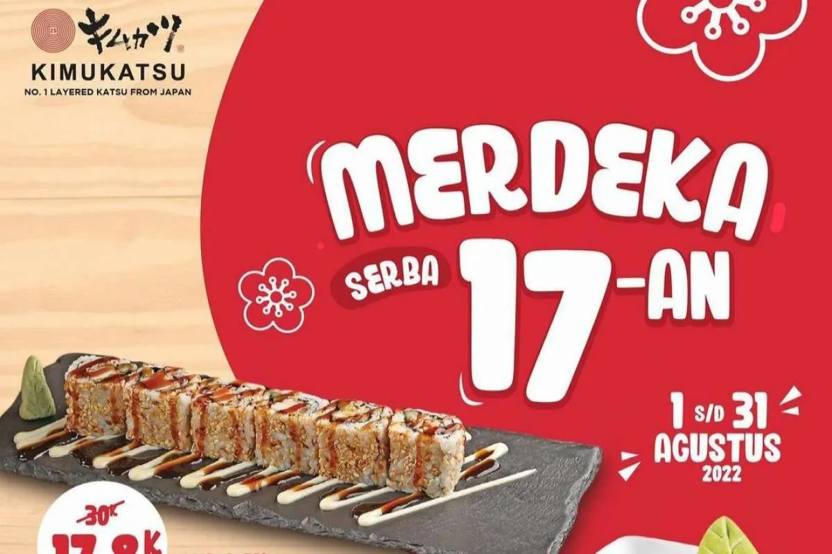 Promo Kimukatsu Agustus 2022, Paket Merdeka Sushi Hingga Kentang Serba Rp 17.000