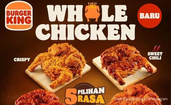 Serbu Promo Burger King Terbatas! Paket Whole Chicken + Gratis Fanta 1L Cuma 99 Ribu