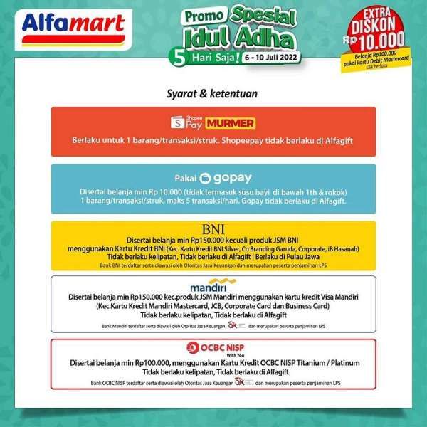 Promo JSM Alfamart Spesial Idul Adha Sampai 10 Juli 2022