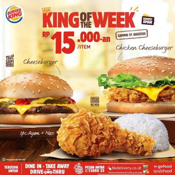Promo Burger King sampai 31 Agustus 2020