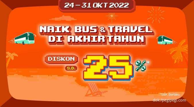 Promo PegiPegi PAS hingga 31 Oktober 2022, Nikmati Diskon Tiket Bus & Travel 25%
