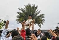 Sejumlah Buruh Pelabuhan Cilincing Deklarasikan Dukungan ke Prabowo-Gibran