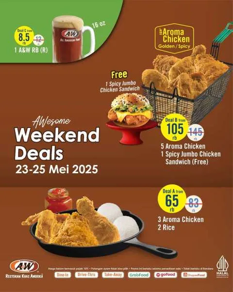 Promo A&W Weekend Deals Paket Aroma Chicken