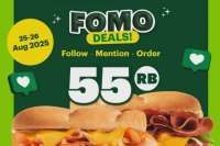 Promo Subway Fomo Deals 25-26 Agustus, 2 Sandwich Beef atau Chicken Cuma Rp 55.000
