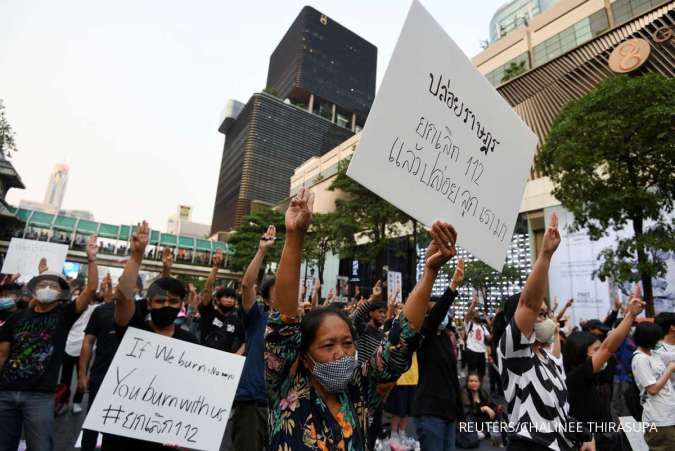 Meski pandemi, unjuk rasa di Thailand menentang pemerintah berkuasa terus berlanjut