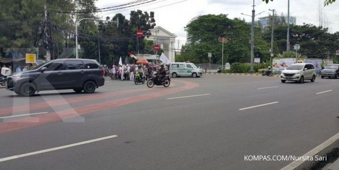 Aksi 313, arus lalu lintas di Gambir lengang