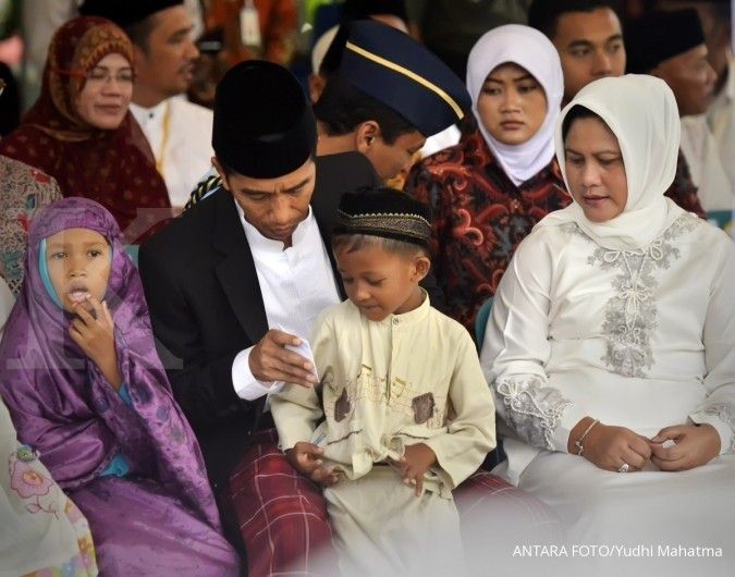Jokowi-Iriana hadiri buka bersama di Istana Wapres