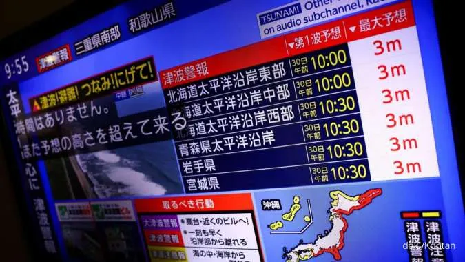 Peringatan Tsunami di Jepang Imbas dari Gempa M 8,7 di Rusia