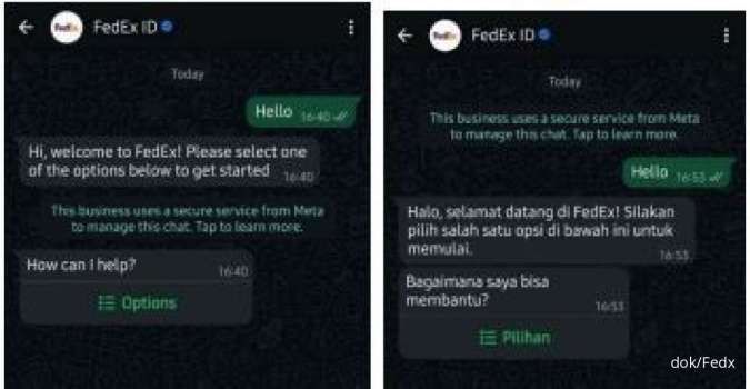 FedEx Hadirkan Chatbot WhatsApp di Indonesia untuk Tingkatkan Akses Layanan Pelanggan