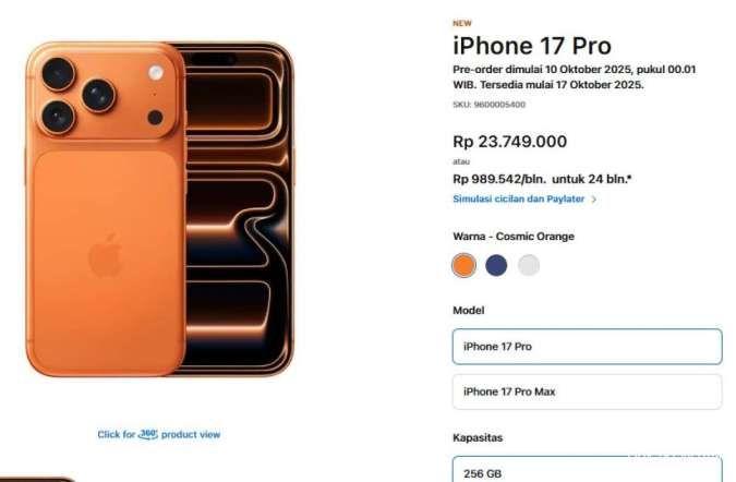 Siapkan Budget, Ini Harga iPhone 17 Series dan iPhone Air Resmi di Indonesia
