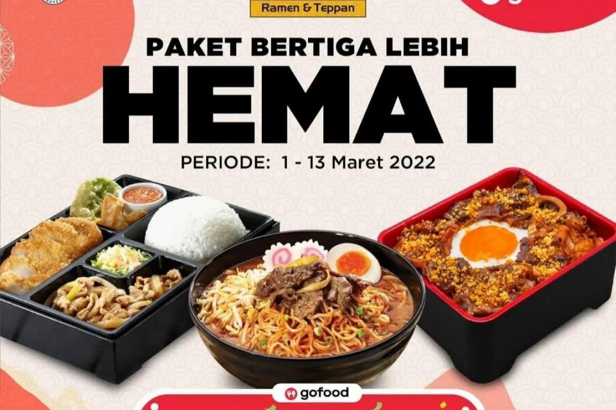 Promo Gokana 1-13 Maret 2022, Beli 3 Porsi Paket Hemat Bertiga Bayar Rp 48.000