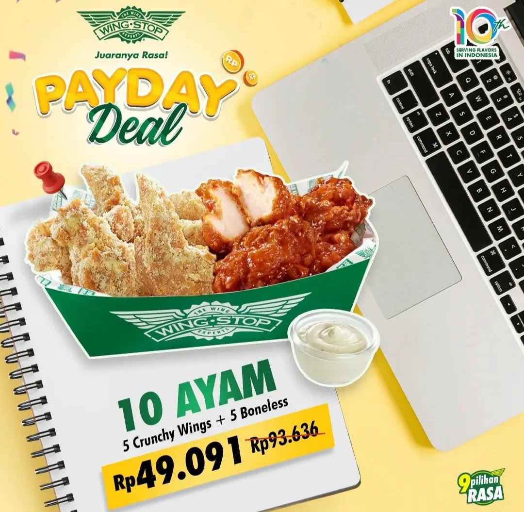 Promo Akhir bulan Juni 2024, Wingstop Payday Deal