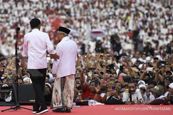 Litbang Kompas data 74,45%: Jokowi-Ma'ruf unggul tipis di DKI, tapi keok di Banten