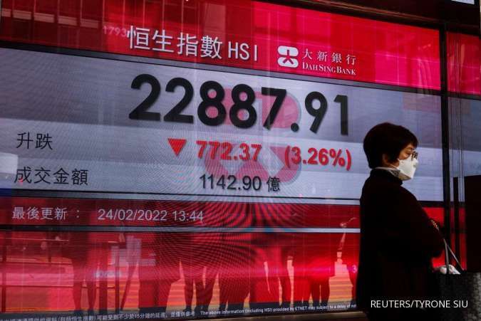 Bursa Asia Kompak Melemah, Mengekor Anjloknya Wall Street