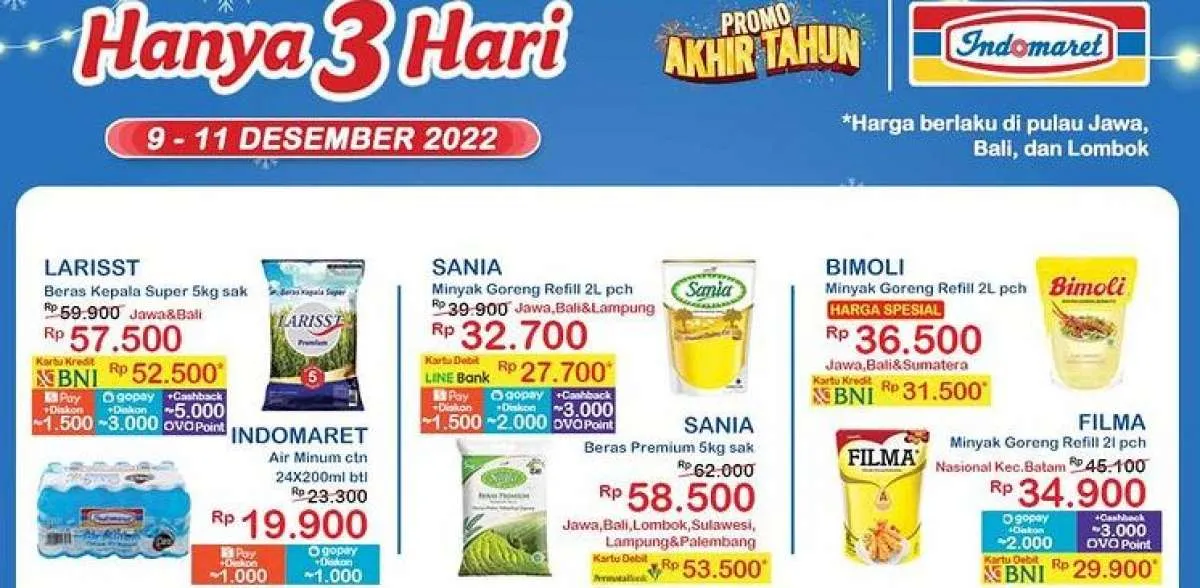 Harga Promo Indomaret Hari Ini Minggu 11 Desember 2022, Jangan Melewatkan!