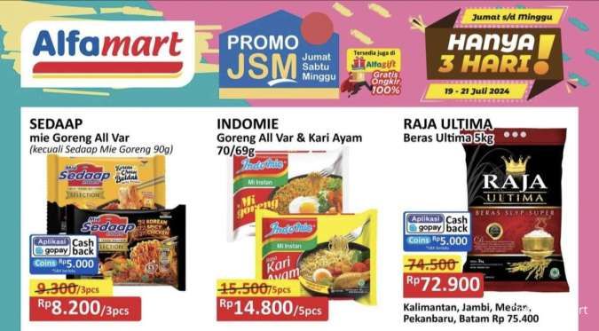 Katalog Promo JSM Alfamart Terbaru Periode 19-21 Juli 2024, Lebih Hemat Hanya 3 Hari!