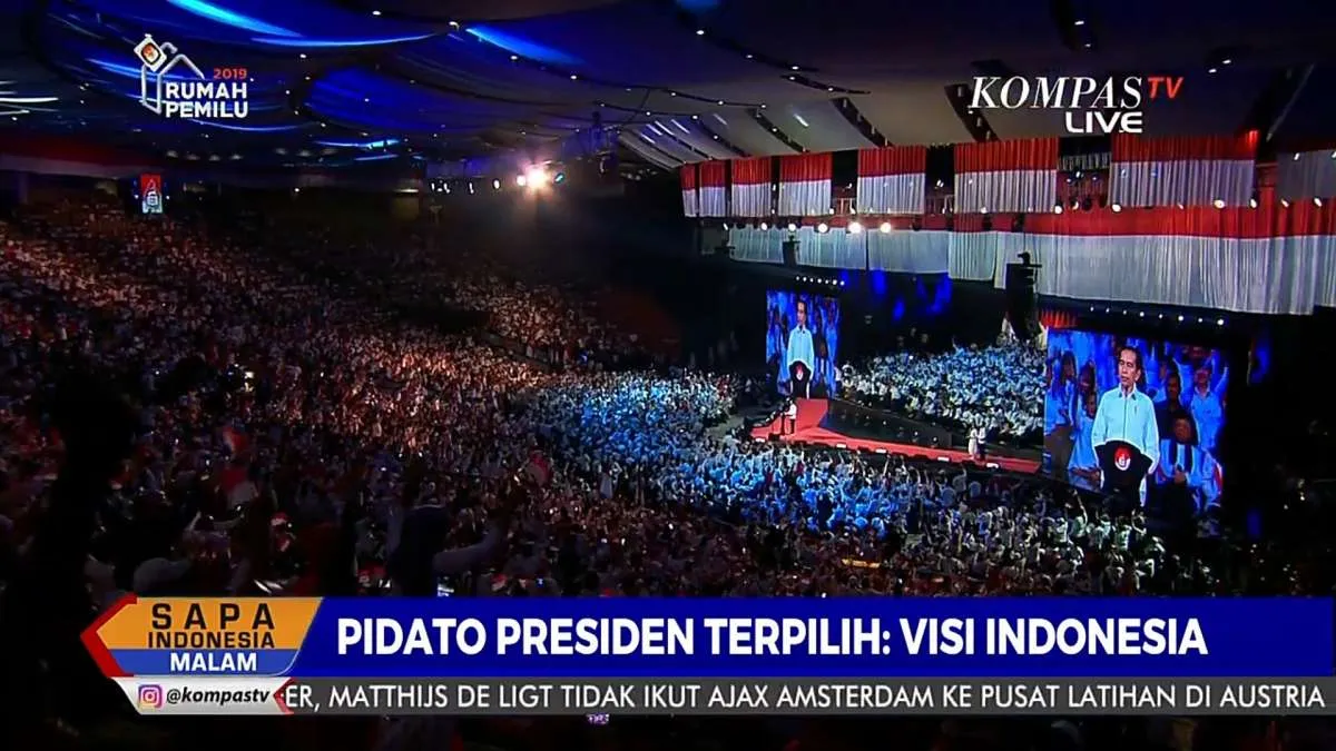 Dua pesan untuk oposisi dalam pidato Visi Indonesia Jokowi