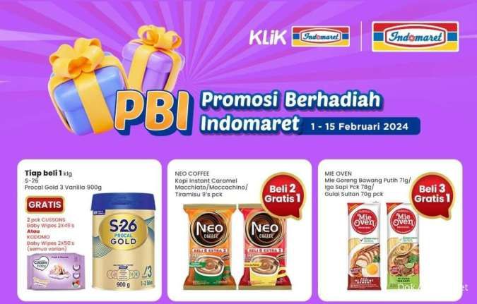 Promo Indomaret Berhadiah, Produk Beli 1 Gratis 1 dan Beli 2 Gratis 1