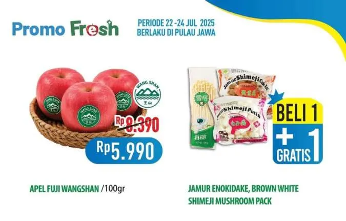 Katalog Promo Hypermart Weekday hingga 24 Juli, Beli 1 Gratis 1 Jamur Enoki-Shimeji