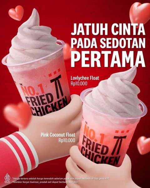 Promo KFC Float Terbaru Jelang Valentine Bulan Februari 2023