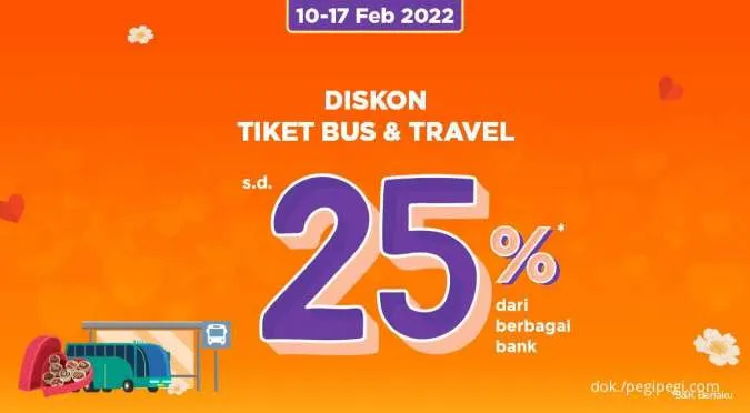 Promo PegiPegi Time! Diskon Tiket Bus dan Travel hingga 25% dari Berbagai Bank