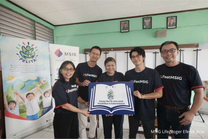 (Kiri ke Kanan) Julinda Dewi Simbolon, Direktur Eksekutif ISCO Foundation; Tomoyuki Monden, Direktur MSIG Life; Nazly Parlindungan Siregar, Komisaris Independen MSIG Life; Ken Terada, Direktur MSIG Life; dan Wianto Chen, CEO dan Presiden Direktur MSIG Life.