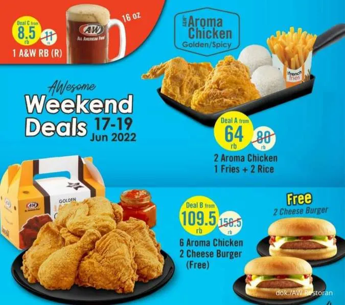 Promo AW Restoran Weekend Deals edisi 17-19 Juni 2022