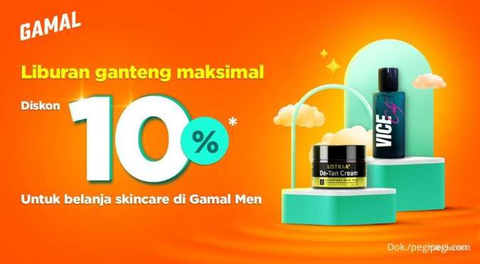 Dapatkan Diskon 10% Skincare di Gamal Men, Pesan Produk Liburan PegiPegi Dulu
