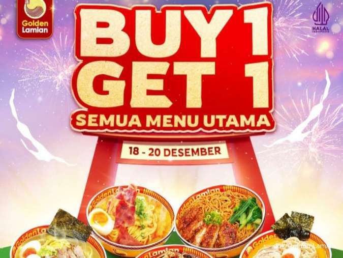 Promo Golden Lamian Buy 1 Get 1 Free Semua Menu Utama 18-20 Desember 2024