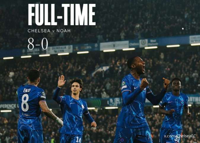 Chelsea Hajar Noah 8 Gol Tanpa Balas, Kokoh di Puncak Klasemen Conference League