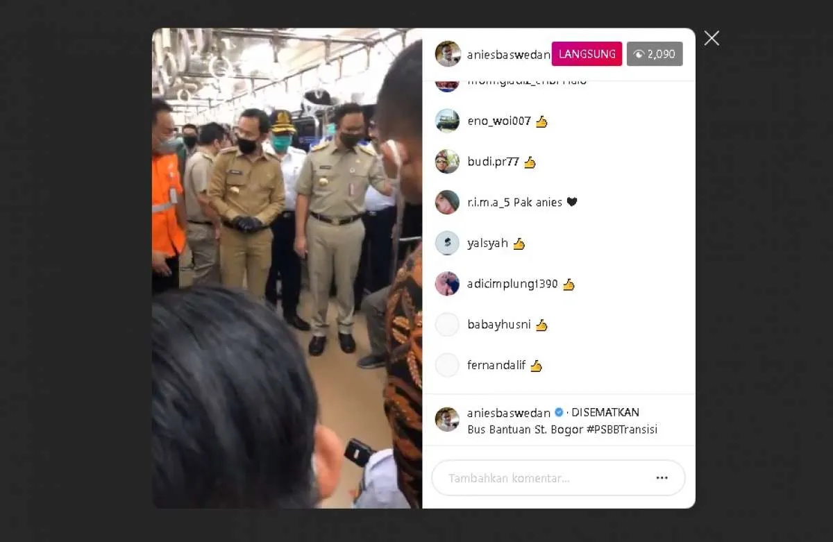 Gubernur Anies Baswedan blusukan di Stasiun Bogor pastikan operasional bus gratis