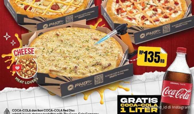 Promo Pizza Hut Delivery Payday Beli Pizza Gratis Coca-Cola 1 Liter, Promo Juli 2024