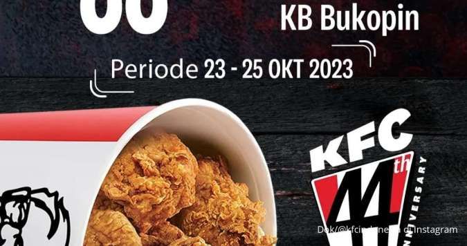 Promo KFC 9 Potong Ayam Harga Rp 88.000-an dengan KB Bukopin Sampai 25 Oktober 2023