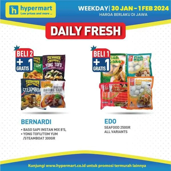 Promo Hypermart Hyper Diskon Weekday Periode 30 Januari-1 Februari 2024