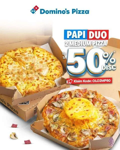 Promo Dominos Papi Duo Diskon 50%