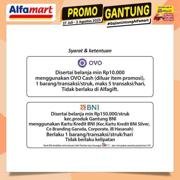 Katalog Harga Promo Alfamart Gantung Terbaru 27 Juli-2 Agustus 2023