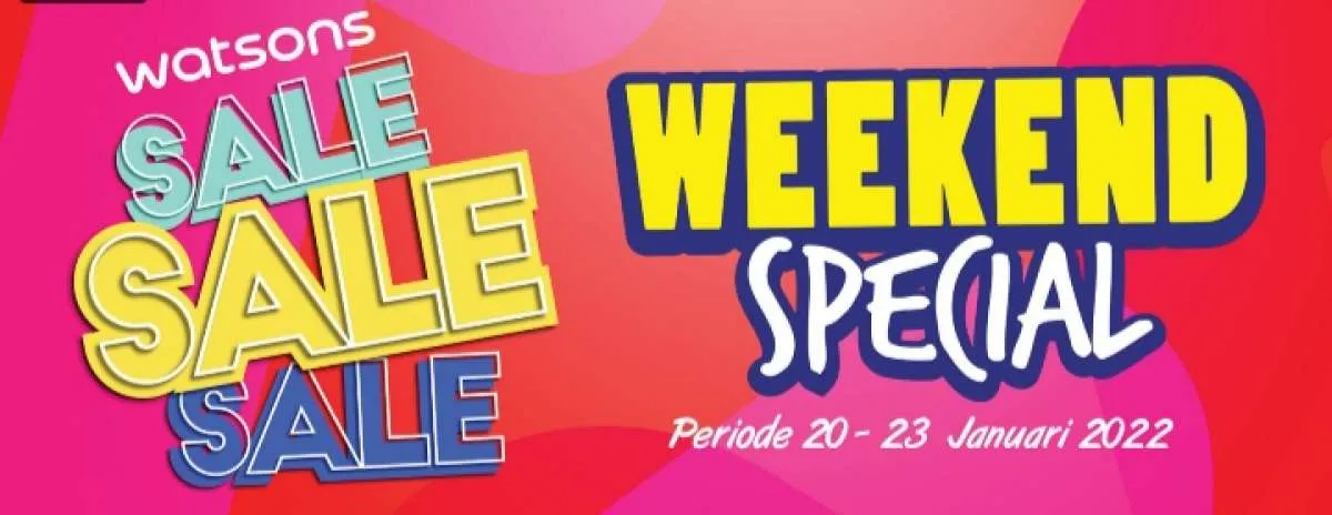 Katalog Promo Watsons Weekend Special Diskon s/d 50% Periode 20-23 Januari 2022