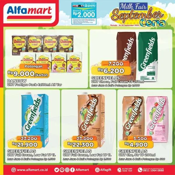 Promo Alfamart Milk Fair Periode 16-30 September 2022